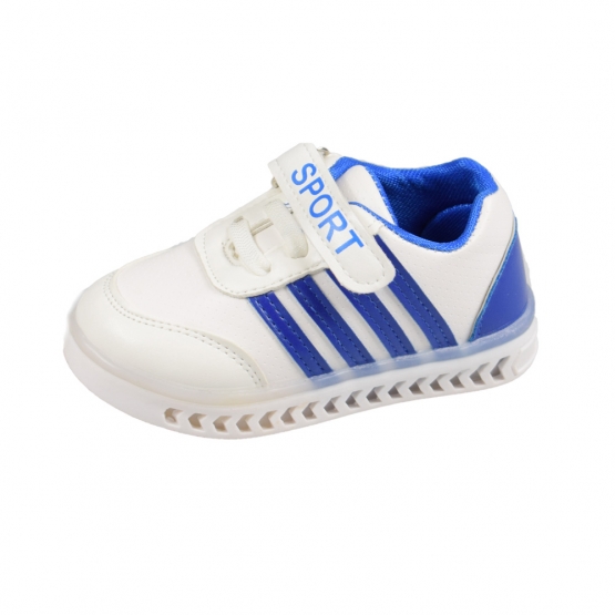 Dětské tenisky svítící bílomodré 