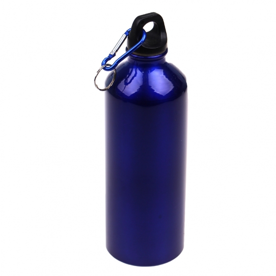 Lahev na vodu s karabinou modrá