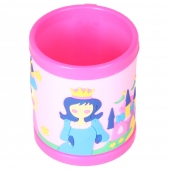 Hrnek dětský plastový (růžový s princeznou)