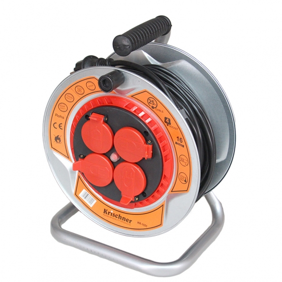 Prodlužovací kabel na bubnu 25 m šedý 2,5mm