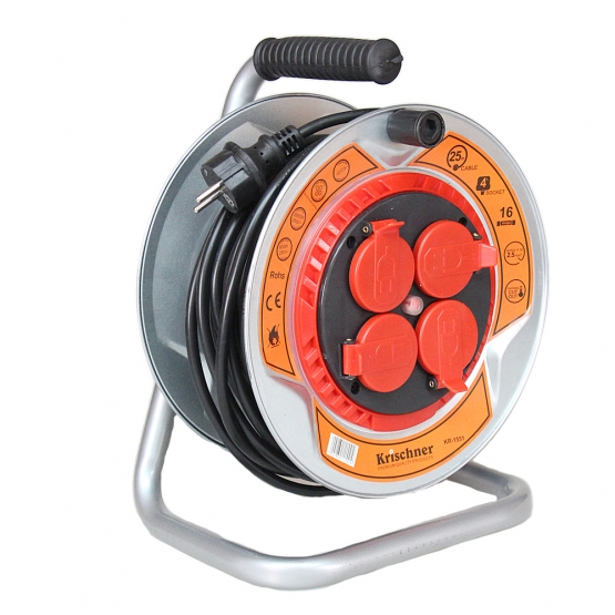 Prodlužovací kabel na bubnu 25 m šedý 2,5mm