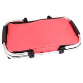 Termo skládací nákupní košík s víkem červený