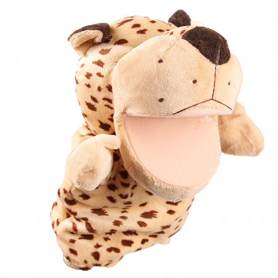 Plyšový maňásek na ruku levhart