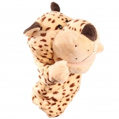 Plyšový maňásek na ruku levhart