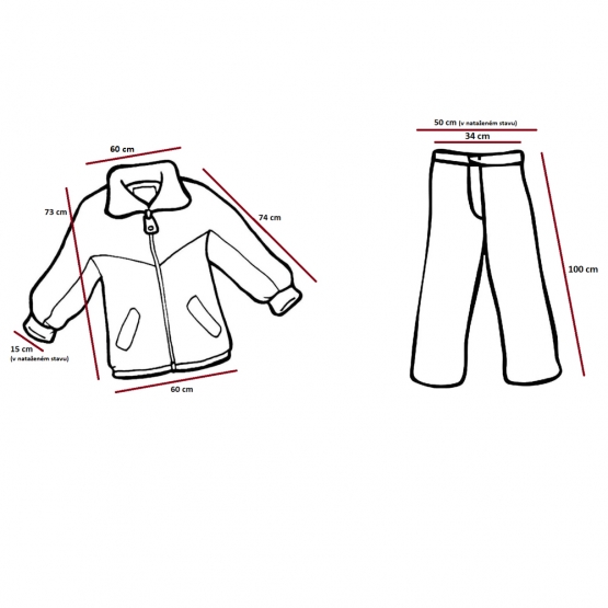 Maskáčový set nezateplený 