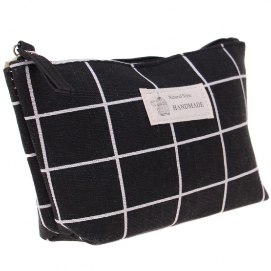 Kosmetická taška Handmade černá kostka