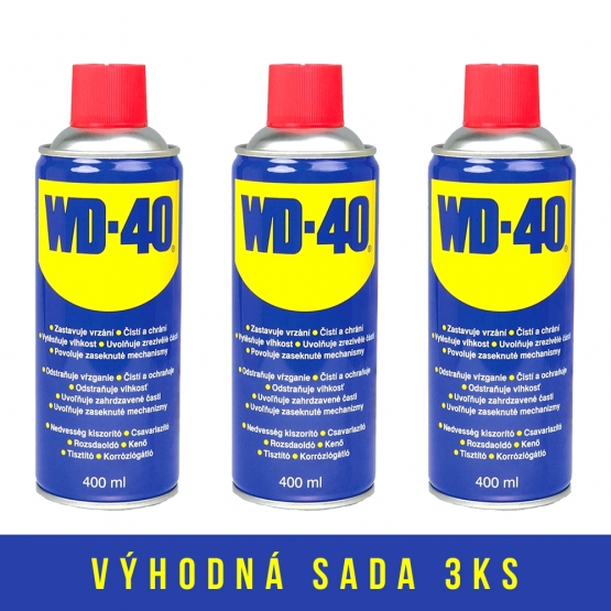 3ks Univerzální mazivo WD-40 400 ml