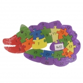 Vzdělávací dřevěné puzzle krokodýl var.2