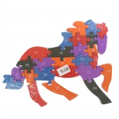 Vzdělávací dřevěné puzzle kůň var.1