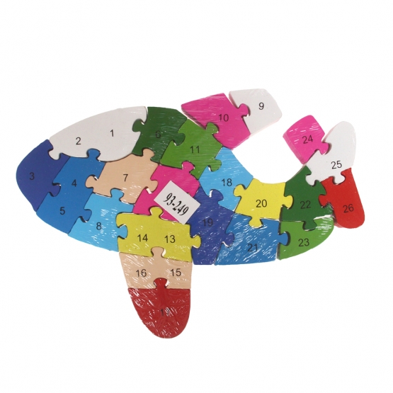 Vzdělávací dřevěné puzzle letadlo var.2