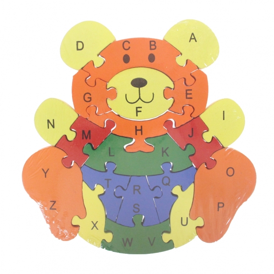 Vzdělávací dřevěné puzzle méďa var.1