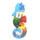 Vzdělávací dřevěné puzzle mořský kůň