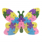 Vzdělávací dřevěné puzzle motýl var.2