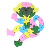 Vzdělávací dřevěné puzzle opice