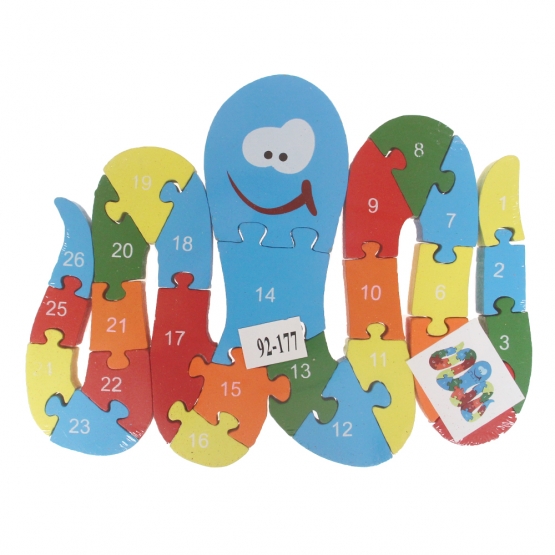 Vzdělávací dřevěné puzzle chobotnice