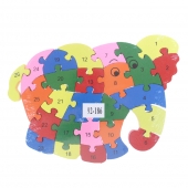 Vzdělávací dřevěné puzzle slon var.1