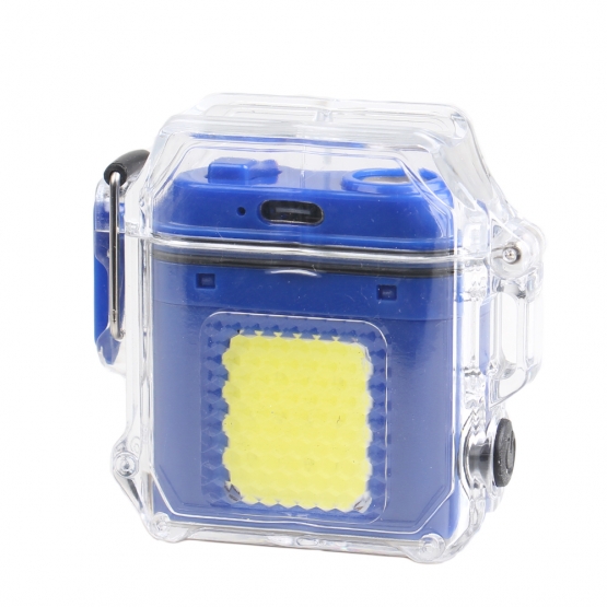 Elektrický spirálový zapalovač modrý