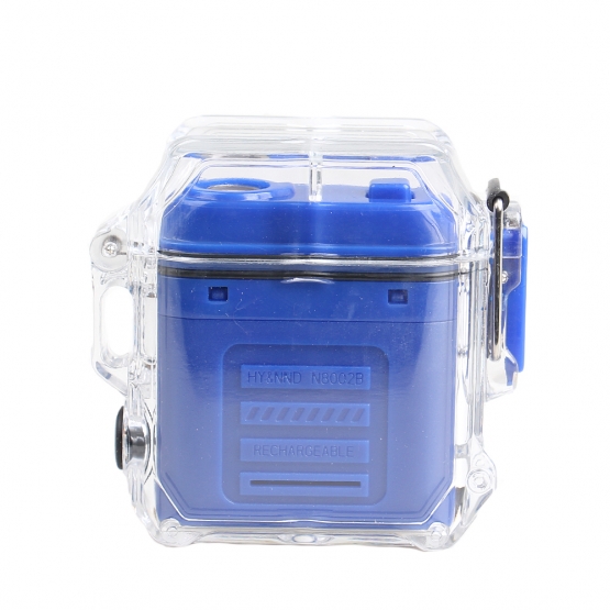 Elektrický spirálový zapalovač modrý