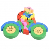 Vzdělávací dřevěné puzzle kolo