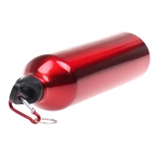 Lahev na vodu s karabinou červená