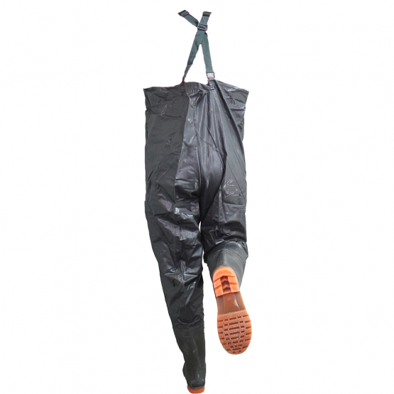 Brodící kalhoty prsačky černé 45