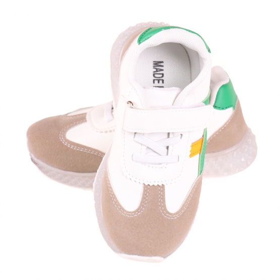 Dětské tenisky svítící se špičkou žlutozelené var.1