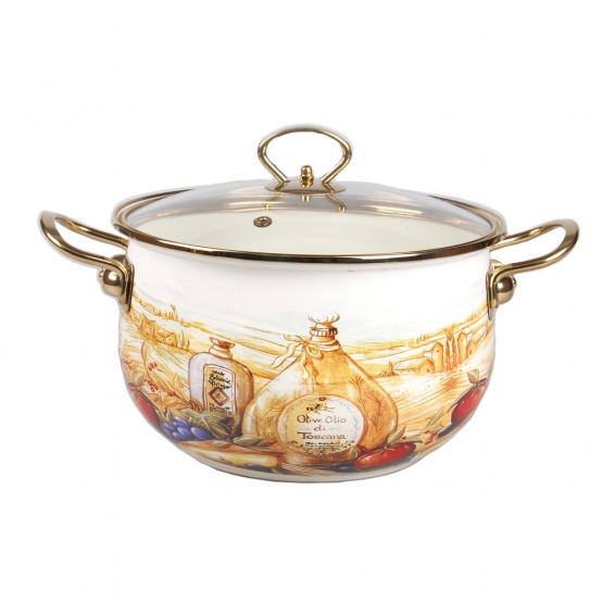 8-dílná sada smaltovaných hrnců zátiší