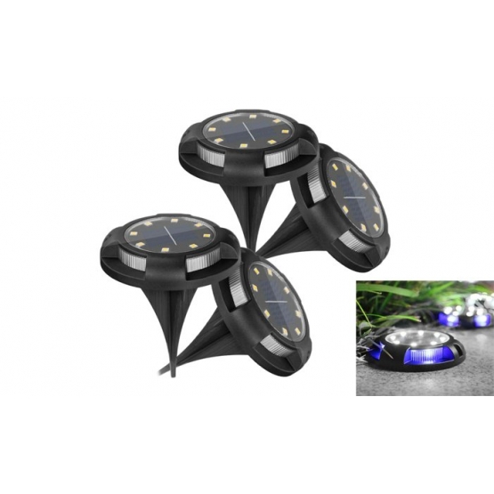 Solární zahradní zápustné LED světlo 4ks