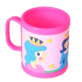 Hrnek dětský plastový (růžový s princeznou)