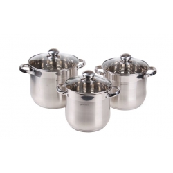 6-dílná sada hrnců z nerezové oceli EH-9093