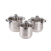 6-dílná sada hrnců z nerezové oceli EH-9093