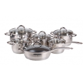 12-dílná sada hrnců z nerezové oceli EH-9014