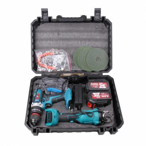 Sada nářadí úhlová bruska a příklepová vrtačka SR-911