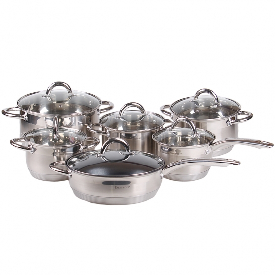 12-dílná sada hrnců z nerezové oceli EH-9014