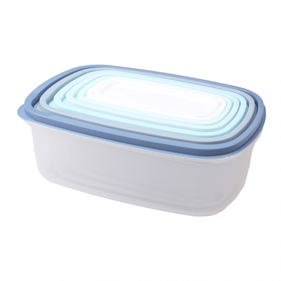 Set 7 kusů plastových dóz s víky