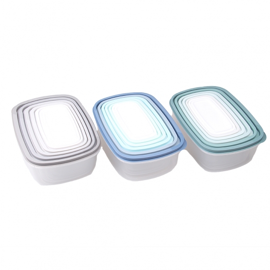 Set 7 kusů plastových dóz s víky