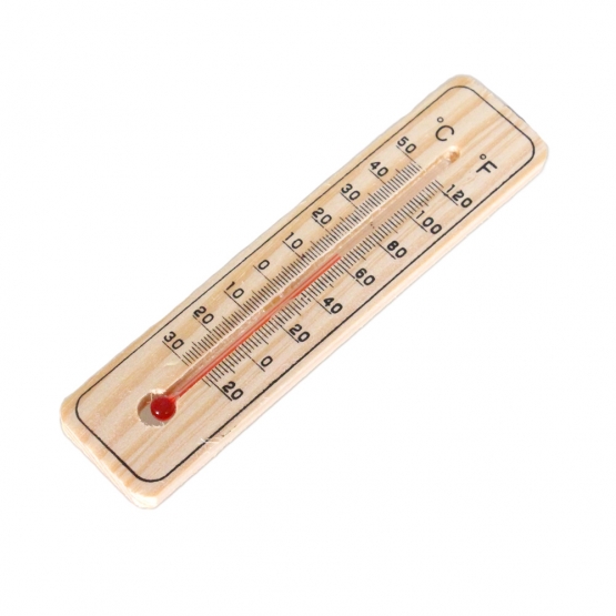Venkovní teploměr dřevěný malý