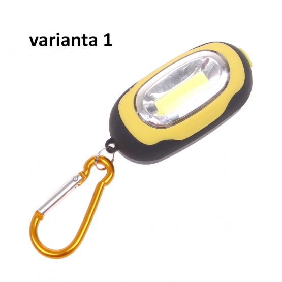 Kapesní led světlo s karabinou žluté