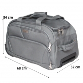 Cestovní taška na kolečkách MRZM šedá velká