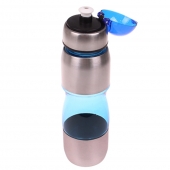 Láhev na pití s plastovým poutkem modrá