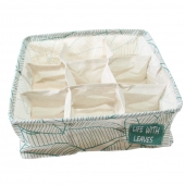 Skládací organizér do skříně bílozelený