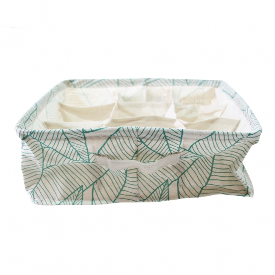 Skládací organizér do skříně bílozelený