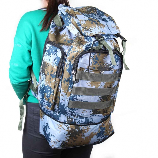 Batoh maskáčový 50 l světle modrý