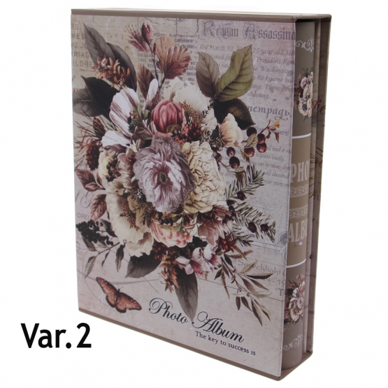 Fotoalbum s kyticí na 200 fotografií béžové