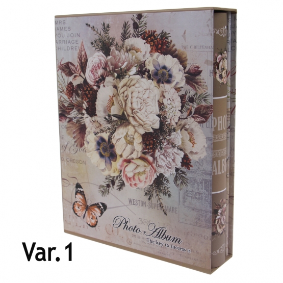 Fotoalbum s kyticí na 200 fotografií béžové