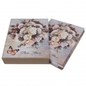 Fotoalbum s kyticí na 200 fotografií béžové