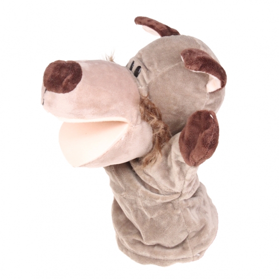 Plyšový maňásek na ruku vlk