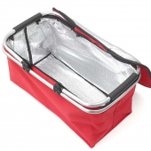 Termo skládací nákupní košík s víkem červený