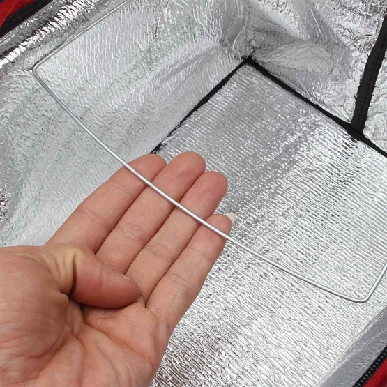 Termo skládací nákupní košík s víkem červený