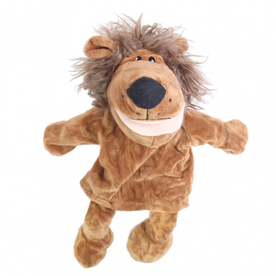 Plyšový maňásek s nohama na ruku lev var.2